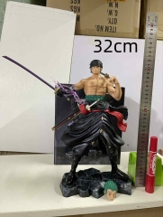 32cm One Piece Roronoa Zoro Cartoon PVC Anime Figure