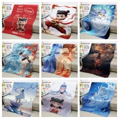 4 Sizes 10 Styles Ne Zha Cartoon Anime Blanket Fleece