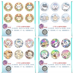 Chiikawa吉伊卡哇夏 6个装75m细沙膜徽章