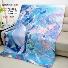 4 Sizes 2 Styles Azur Lane Cartoon Anime Blanket Fleece