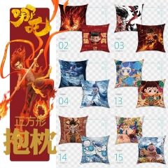45*45cm桃皮绒没有枕芯）动漫抱枕哪吒敖丙敖闰靠枕靠垫方枕皮跨境礼品代发
