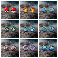 12mm 11 Styles Pokemon Cartoon Anime Earrings