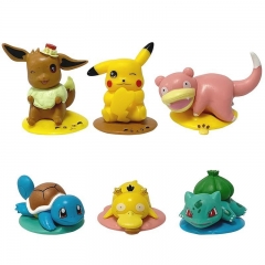 6pcs/set Pokemon Pikachu Cartoon Character Anime PVC Figure Toy Set