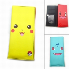 2 Styles Pokemon Cartoon Color Printing Coin Purse Anime Long Wallet