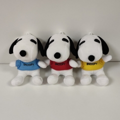 3pcs/set 10CM Snoopy Cartoon Anime Plush Toy Pendant