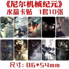 尼尔机械纪元水晶卡贴 1套10张 动漫周边不干胶贴贴纸批发