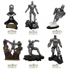 6Pcs/Set Iron man Cartoon Character Collection Toy PVC Anime Figure Toys