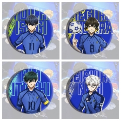 58mm 6 Styles Blue Lock Cartoon Pin Anime Tinplate Brooch