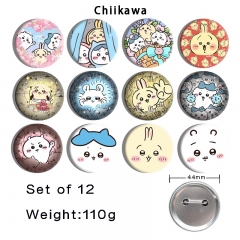 chiikawa-1动漫马口铁亮膜徽章胸章(12个一套）44mm