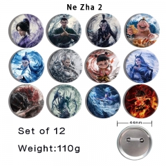 哪吒-3  动漫马口铁亮膜徽章胸章(12个一套）44mm