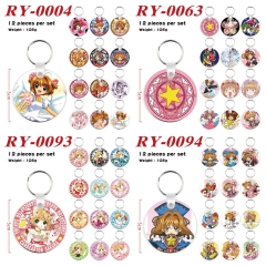 5 Styles 12pcs/set Card Captor Sakura Cartoon Anime Keychain