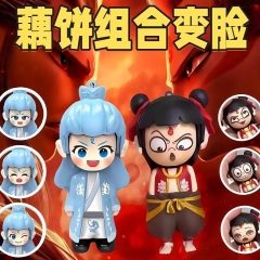 敖丙哪吒变脸玩具手办按压变脸表情包小公仔娃娃魔童闹海电影周边