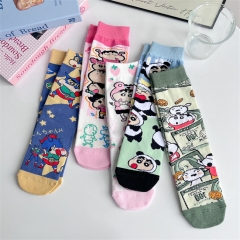 5 Styles Crayon Shin-chan Cosplay Anime Long Socks