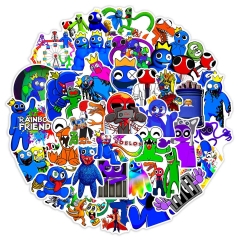50张新款彩虹朋友rainbow friends roblox贴纸拉杆箱派对装饰贴纸