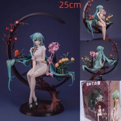25CM 初音 韶华 旗袍初音 1/7可换手 坐姿动漫手办模型玩具摆件批发
