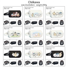 Chiikawa 动漫周边笔袋手提大容量双层牛津布笔袋