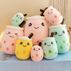 12 Styles 4 Sizes Milk Tea Cup Cartoon Anime Plush Toy Doll