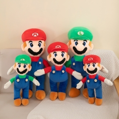 2 Styles 3 Sizes Super Mario Bro Cartoon Anime Plush Toy Doll