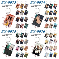 7 Styles 12pcs/set Jujutsu Kaisen Cartoon Anime Keychain