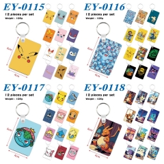 7 Styles 12pcs/set Pokemon Cartoon Anime Keychain