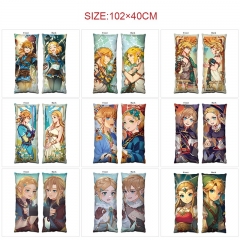 塞尔达-12款 动漫桃皮绒40X102cm双面印花抱枕枕套