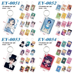 7 Styles 12pcs/set Pretty Soldier Sailor Moon Cartoon Anime Keychain