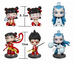 6pcs/set Ne zha Cartoon Anime PVC Figure