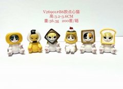 6款一套 点心猫 V26901# B 袋装手办 高3.2-3.6cm 一箱200套