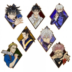 62mm 7 Styles Jujutsu Kaisen Cartoon Pin Anime Alloy Brooch