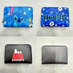 2 Styles Snoopy Cartoon Purse Anime Short Wallet