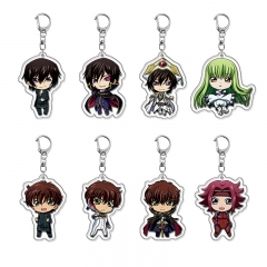 8 Styles Code Geass Cartoon Anime Acrylic Keychain