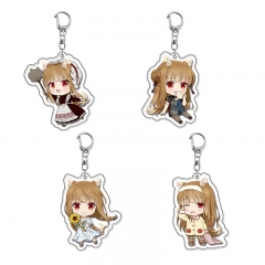 4 Styles Spice and Wolf Cartoon Anime Acrylic Keychain