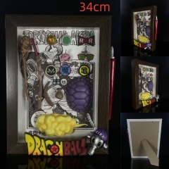 34cm Dragon Ball Z Photo Frame Cartoon Anime PVC Figure