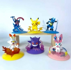 6pcs/set Pokemon Cartoon Anime PVC Figure