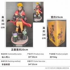 30cm 日本动漫火影GK 漩涡鸣人 仙人模式蛤蟆 雕像忍者手办模型