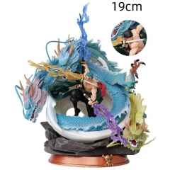 19cm海贼王手办批发GK黑珍珠龙卷风三龙索隆手办雕像模型摆件动漫手办