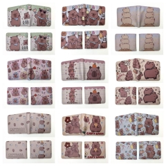 24 Styles Capybara  Cartoon Purse Short Anime Wallet