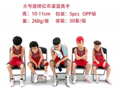 5pcs/set Slam Dunk Cartoon Anime PVC Figure （opp bag package