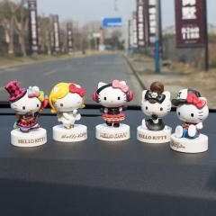 5pcs/set Hello Kitty Cartoon Anime PVC Figure Set