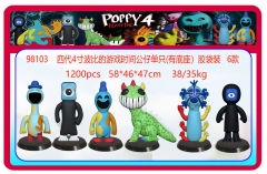 6pcs/set 4Inch Poppy Playtime Cartoon Anime PVC Figures (opp bag package
