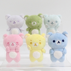 6 Styles 9*6*4CM Rilakkuma Cartoon Anime Plush Toy Pendant