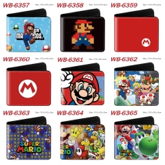 9 Styles Super Mario Bro Cartoon Purse Anime Short Wallet