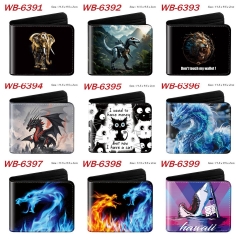 13 Styles Animal Cartoon Purse Anime Short Wallet