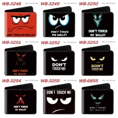 9 Styles Don't Touch My Wallet Cartoon Purse Anime Short Wallet