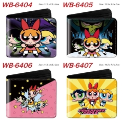 4 Styles The Powerpuff Girls Cartoon Purse Anime Short Wallet