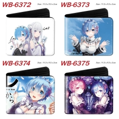 4 Styles Re: Life in a Different World from Zero Cartoon Purse Anime Short Wallet