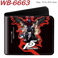 2 Styles Persona Cartoon Purse Anime Short Wallet