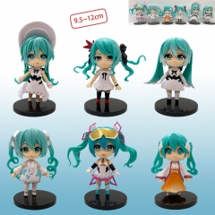 6款初音(中秋)黑底板公仔一套