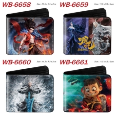 4 Styles Ne Zha Cartoon Purse Anime Short Wallet