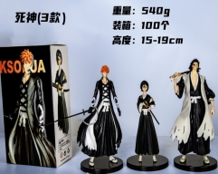3pcs/set 15-19CM Bleach Cartoon Anime PVC Figure